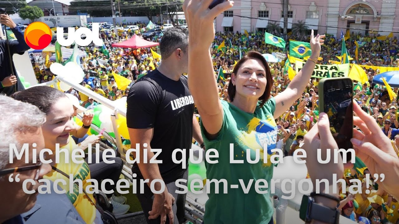 Michelle sobe tom em críticas contra Lula durante discurso no PA Cachaceiro sem vergonha