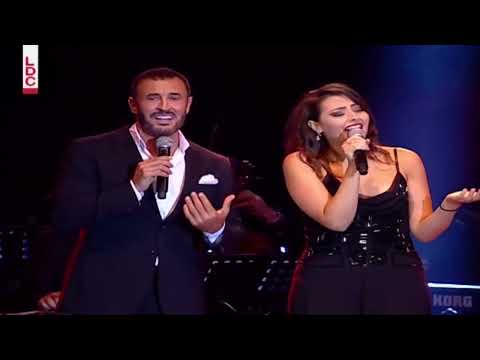 كاظم الساهر وكريستين سعيد _  ديو "يضرب الحب "_ مهرجان اهدنيات 2016