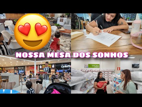 COMPRAMOS NOSSA MESA GIGANTE DOS SONHOS 😭❤️ SEMPRE QUIS UMA DESSA + COMPRAS PRA CASA | Dani Mendes