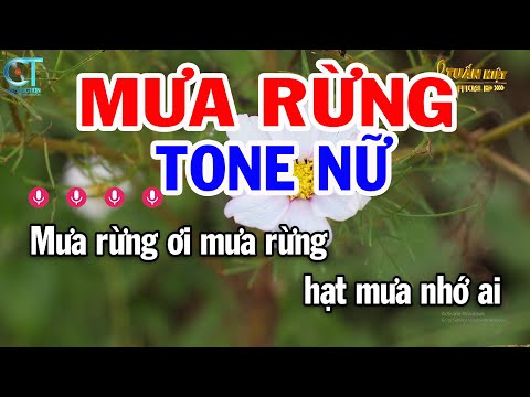 Karaoke Mưa Rừng Tone Nữ ( A#m ) Nhạc Sống Mới || Karaoke Tuấn Kiệt