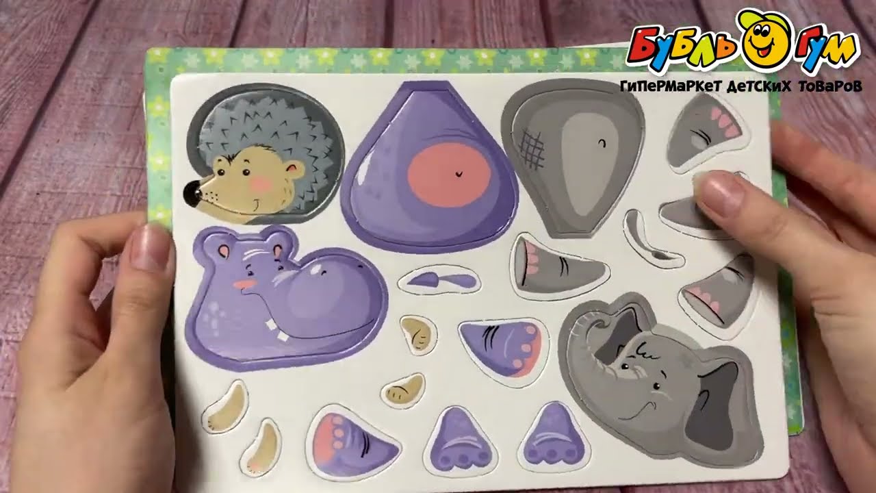 Набор магнитный Магнитные истории Всякая всячина Животные - видео