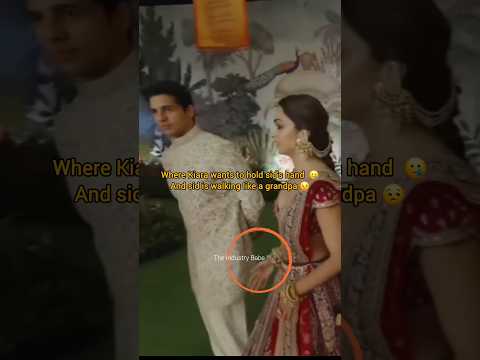 Kiara wants to hold sid's hand, & sid is walking like a grandpa๐ #shortsfeed #bollywood #viralshort