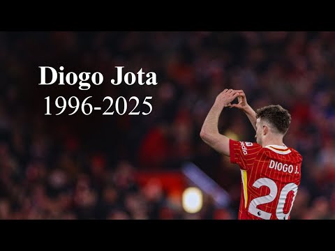 Diogo Jota tributes laid by Liverpool supporters at Anfield