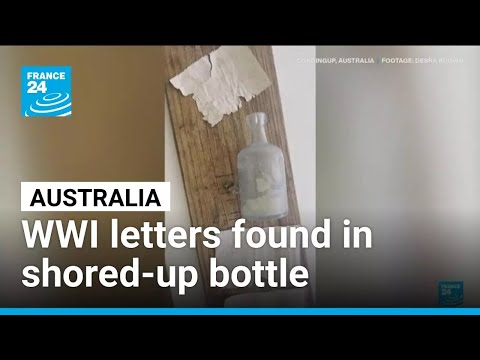 YouTube video thumbnail: WWI Soldiers' Messages Found on Australian Beach in a Shored-up Bottle