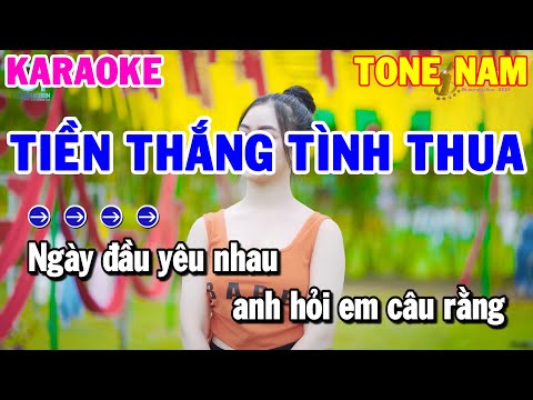 Karaoke Tiền Thắng Tình Thua Tone Nam | Nhạc Sống Beat Chuẩn | Karaoke Thanh Hải