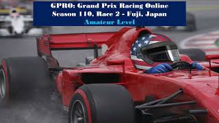 Season 110, Race 2, Amateur Level - Fuji, Japan - GPRO: Grand Prix Racing Online
