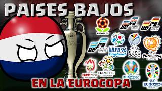 HISTORIA de PAISES BAJOS en la EUROCOPA  1972-2024 COUNTRYBALL