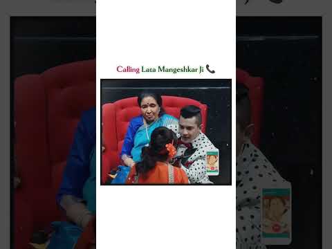 Calling Lata Mangeshkar Ji 📞...#latamangeshkar#ashabhosle #viral #reels #trending