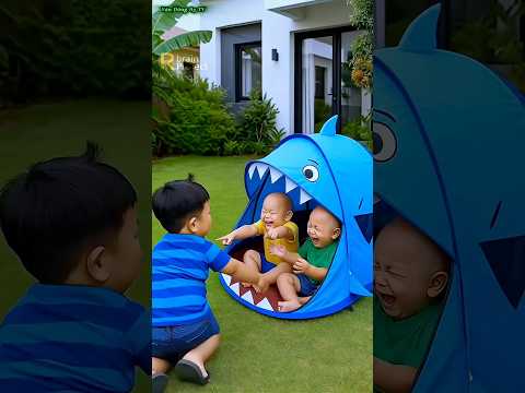Bắt cá mập làm lều cho em trai 🤣🤣 #dexuatyoutube #trendingshorts