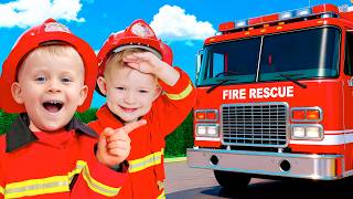 As crianças aprendem sobre os bombeiros e como ajudar todo mundo!