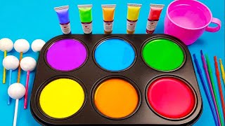 How To Make Frozen Paint with Colors Tube videos by Toy Mix