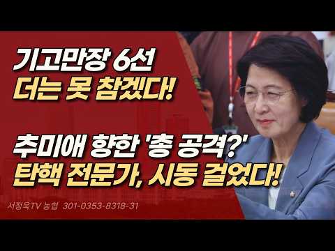 그래도 6선이면, 짬밥 장난 아니지, 탄핵 전문가 추미애가 이재명 탄핵에 <strong>시동</strong> 걸었다!ㅣ서정욱TV