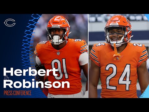 Khalil Herbert and Dominique Robinson on the run game vs. Cowboys | Chicago Bears video clip