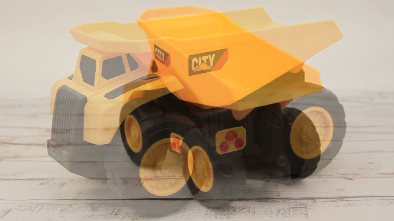 Самосвал CITY CONSTRUCTION строительный инерционный световые звуковые эффекты   - видео