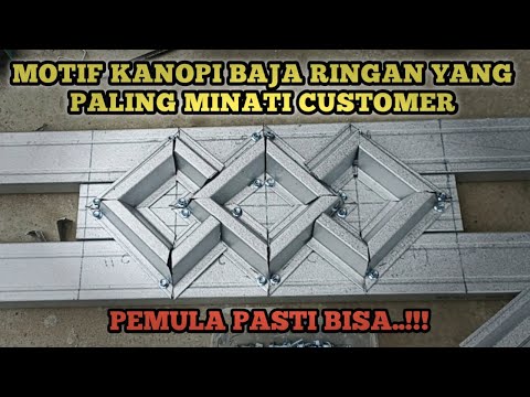 TUTORIAL LENGKAP MEMBUAT MOTIF KANOPI BAJA RINGAN 3 KETUPAT