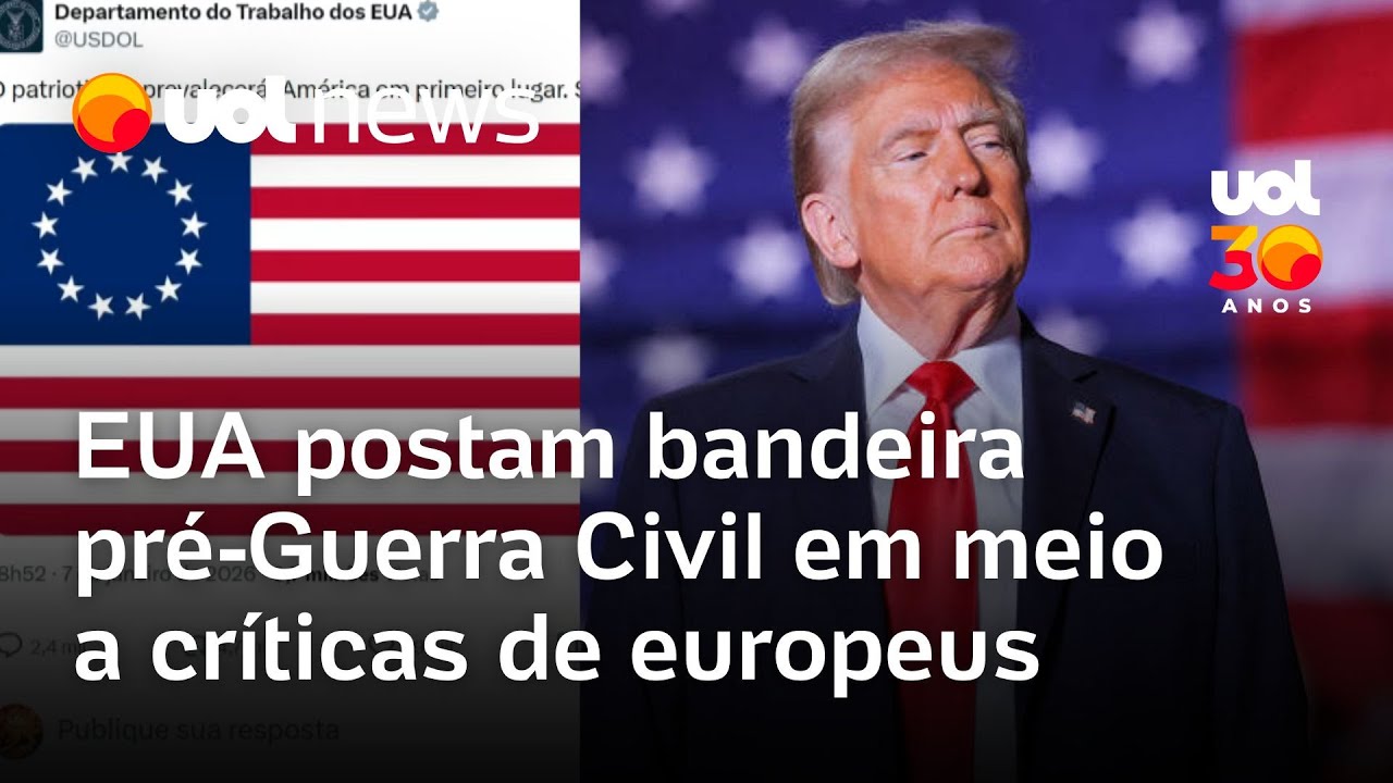 Governo dos EUA posta bandeira pré Guerra Civil em meio a críticas de europeus