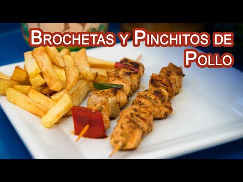 Brochetas y Pinchitos de Pollo Receta Facil y Deliciosa