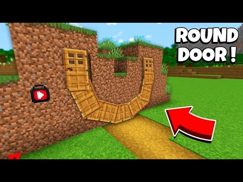 I found a LONGEST ROUND DOOR in DIRT in Minecraft ! What's INSIDE the SECRET DOOR ?