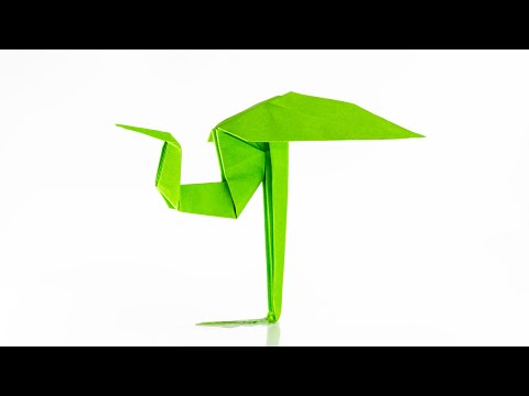 How to make a paper Flamingo (Origami animals)