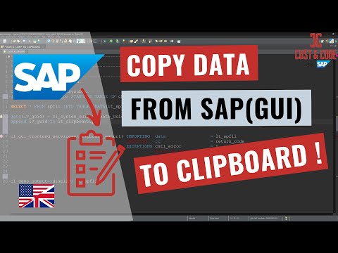 Copy Data From SAP(GUI) to Clipboard with ABAP [english]