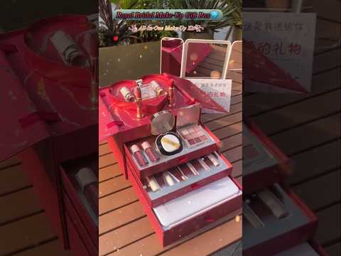 Royal Bridal Makeup Gift Box🎁💖| All-in-One Vanity Kit💙💜| All makeup waterproof❄️ #ornatebeauty
