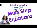 Solving Multi-Step Equations with Variables on One Side