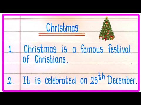 10 Lines On Christmas Festival In English | Christmas Essay In English | Christmas 10 Lines Essay