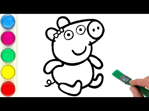 New Born Evie Pig Drawing, Painting, Coloring for Kids and Toddlers