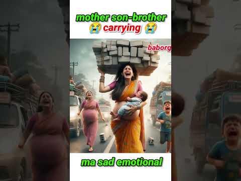 mother son-brother Sad 😭 brick carrying emotional shorts | mother son-brother emotional #shorts