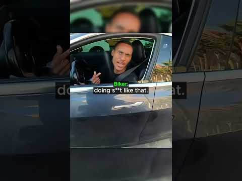 Biker Encounters a Genius Tesla Driver