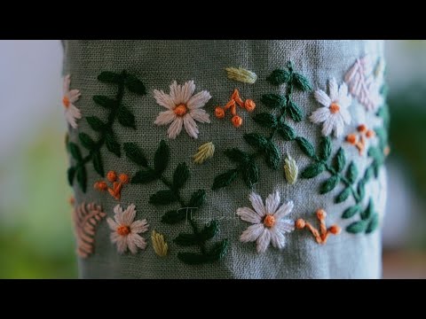 Look this idea with hand embroidery to make beautiful gift