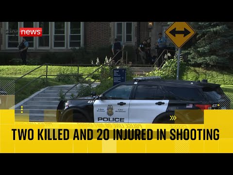 Two killed and 20 injured in shooting at school in Minneapolis, US Justice Department says