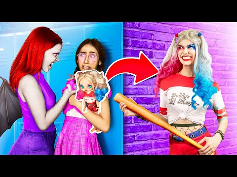 Harley Quinn Doll Comes To Life / From Nerd To Superhero!