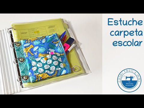 Estuche para carpeta escolar: vuelta al cole