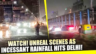 Incessant rainfall in Delhi-NCR, vehicles submerged, traffic jam hits city|Rain| Monsoon