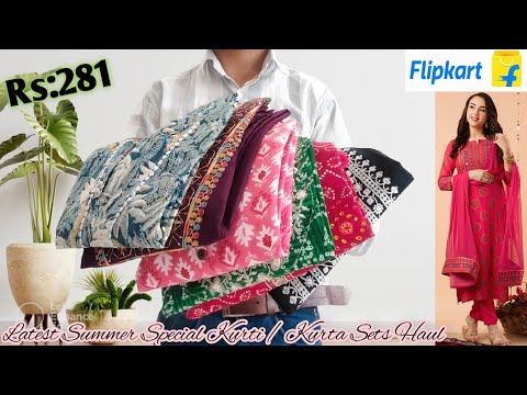 Summer Special Kurta Set Haul | Rs: 281 | Affordable Kurti Pant & Dupatta Sets | Flipkart Review 😍❣️