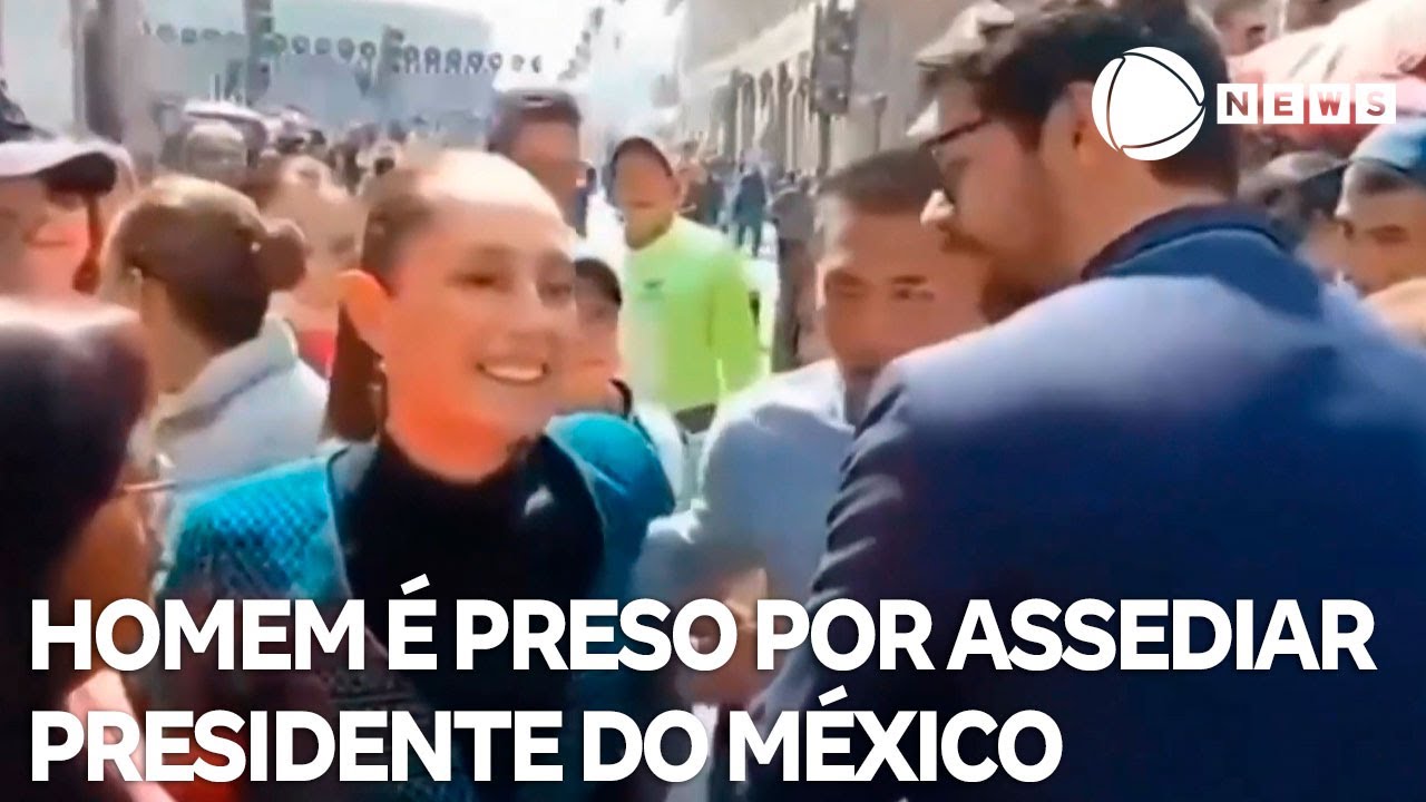 Homem é preso por assediar presidente do México TV Online Homem é preso por assediar presidente do México