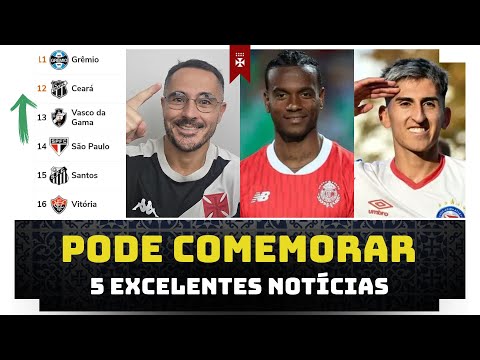 PODE COMOMERAR: 5 EXCELENTES NOTÍCIAS PRA TORCIDA DO VASCO! ENTREVISTA COM FERNANDO DINIZ