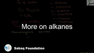 More on alkanes