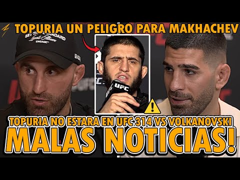 ⚠️¡ILIA TOPURIA AMENAZA a ISLAM MAKHACHEV Y NIEGA PELEA CON ALEXANDER VOLKANOVSKI EN UFC 314!