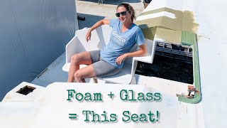 Building Our Custom Helm Seat - Foam, Glass & Vacuum Bagging (MJ Sailing - Ep 364)