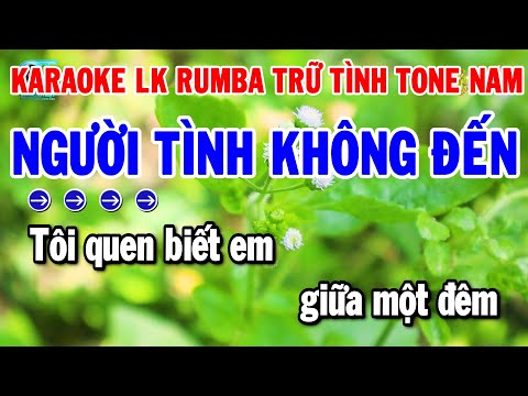Karaoke Liên Khúc Rumba Trữ Tình Tone Nam | Người Tình Không Đến – Chiều Sân Ga