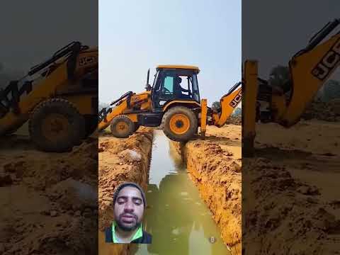 Jcb ne kiya nala cross #jcb #automobile #jacb #excavator #bulldozer #constructionmachinery #backhoe