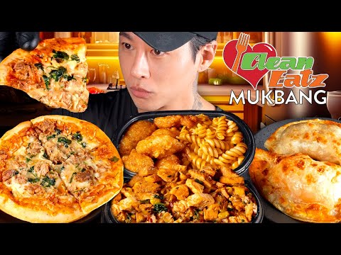 ASMR EATING CLEAN EATZ KITCHEN OCTOBER MENU HALL OF FAME MEALPLAN (NO TALKING) | Zach Choi ASMR