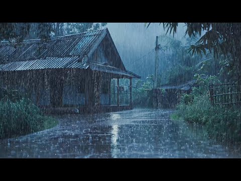 Quédate Dormido Escuchando la Lluvia Torrencial y Truenos en el Techo en un Bosque Sombrío la Noche
