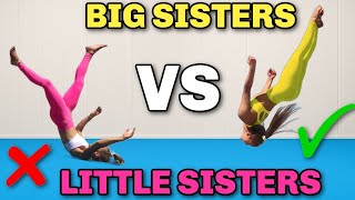 Stick It Gymnastics Challenge (Big Sisters Vs Little Sisters)