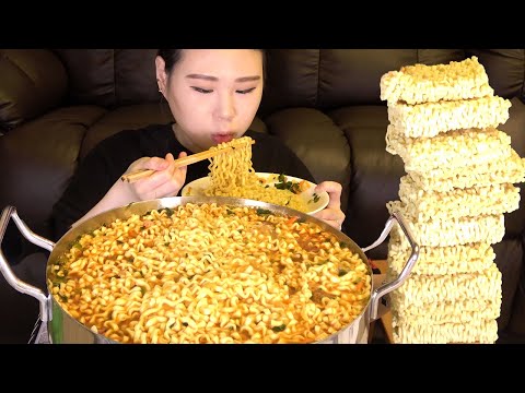 진짬뽕 면프란 라면 11봉 편집본 먹방 MUKBANG