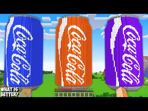 I found WATER vs LAVA vs PORTAL COLA CAN in Minecraft! This is THE BIGGEST SECRET COLA BOTTLE!