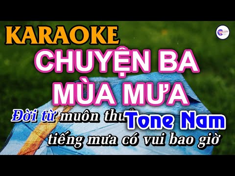 Chuyện Ba Mùa Mưa – KARAOKE [Tone Nam] | Vici Karaoke