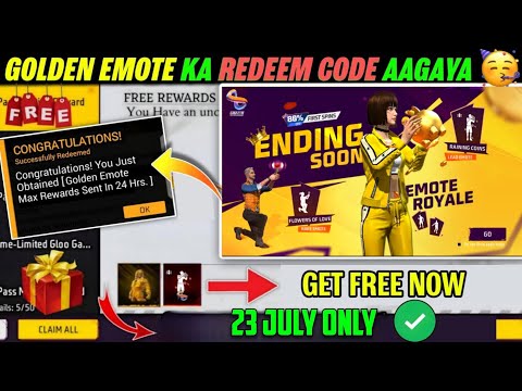 😱 FREE FIRE REDEEM CODE TODAY 23 JULY REDEEM CODE FREE FIRE | FF REDEEM CODE TODAY 23 JULY